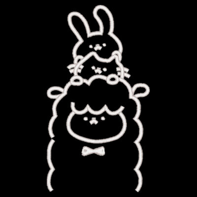 ねことうさぎとアルパカと デザイン